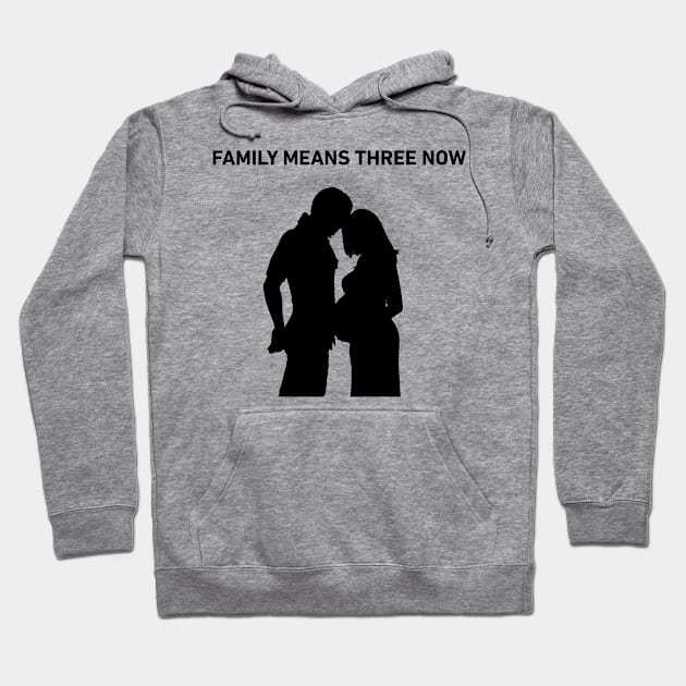 Family Means Three Now Hoodie by FunnyStylesShop